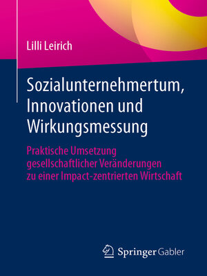 cover image of Sozialunternehmertum, Innovationen und Wirkungsmessung